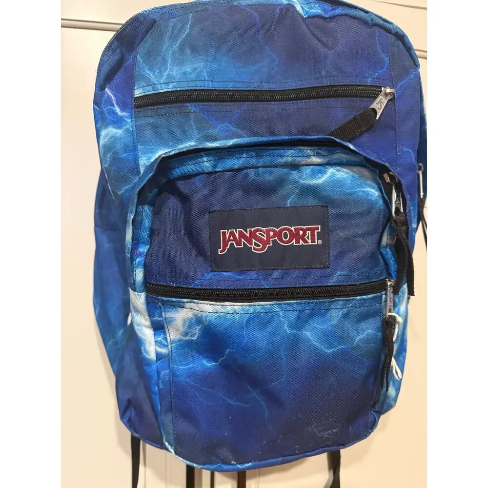JanSport Big Student 17.5” Backpack Rare Lightning Blue Large JM